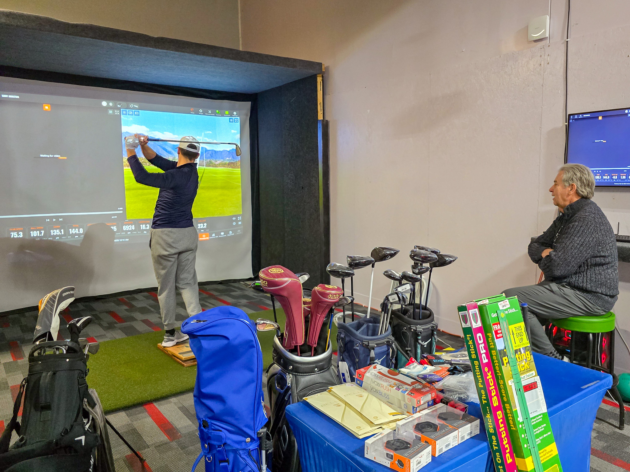 Golf success with Jess Hansen using indoor TrackMan technology